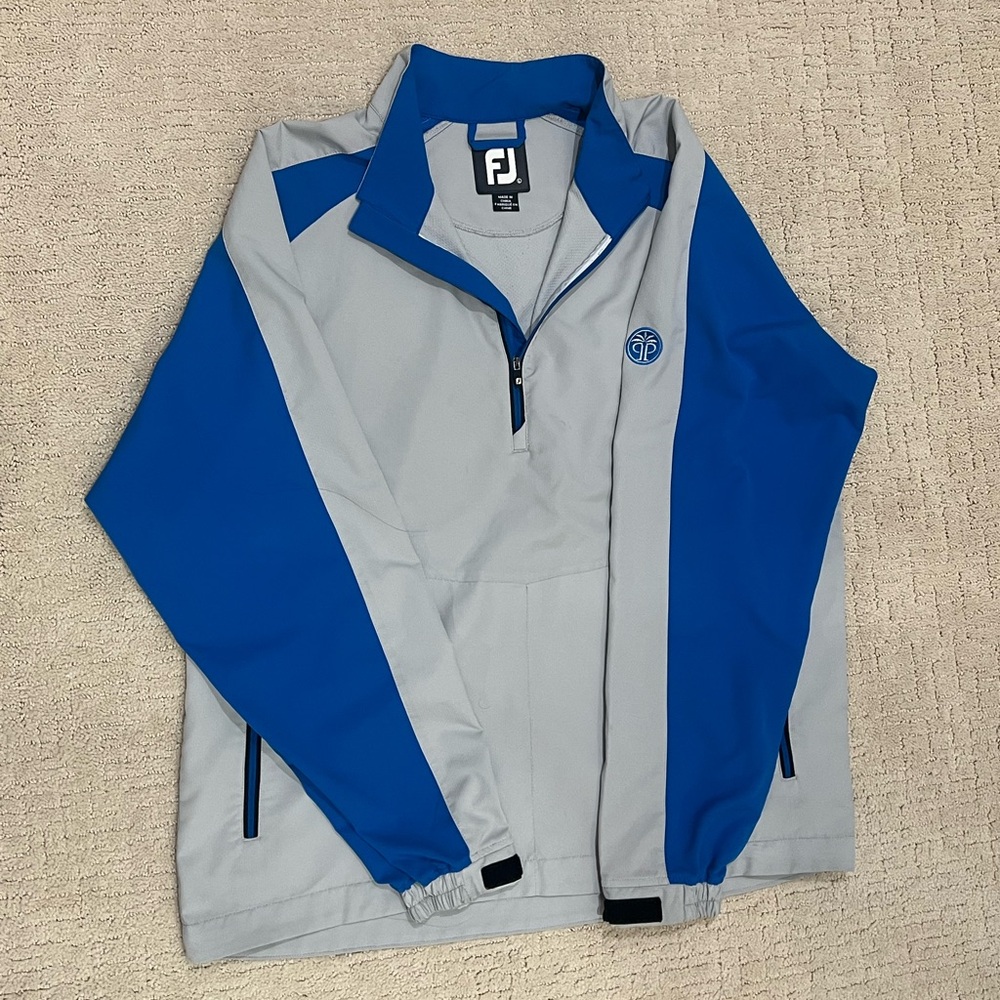 FootJoy Two-Tone Blue and Gray Pullover